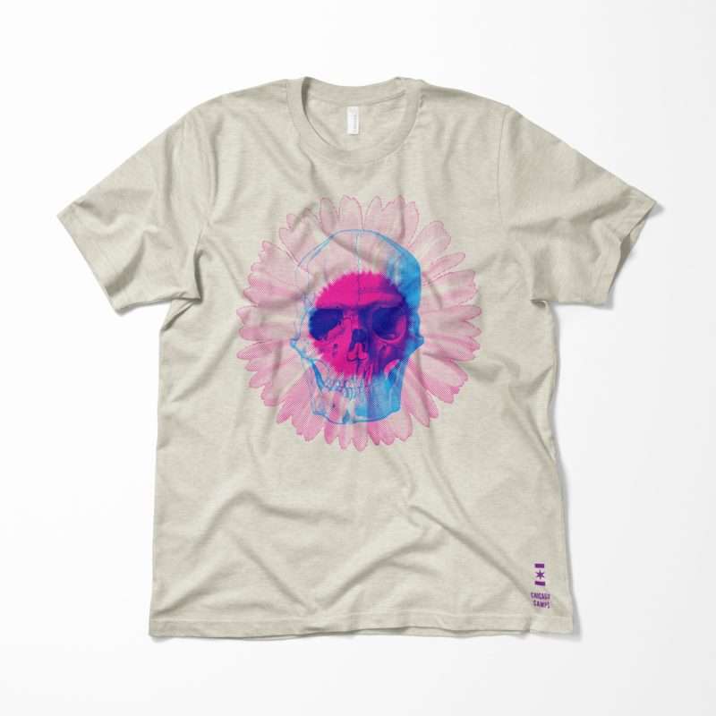 Ch-Ch-Changes Skull & Flower Tee