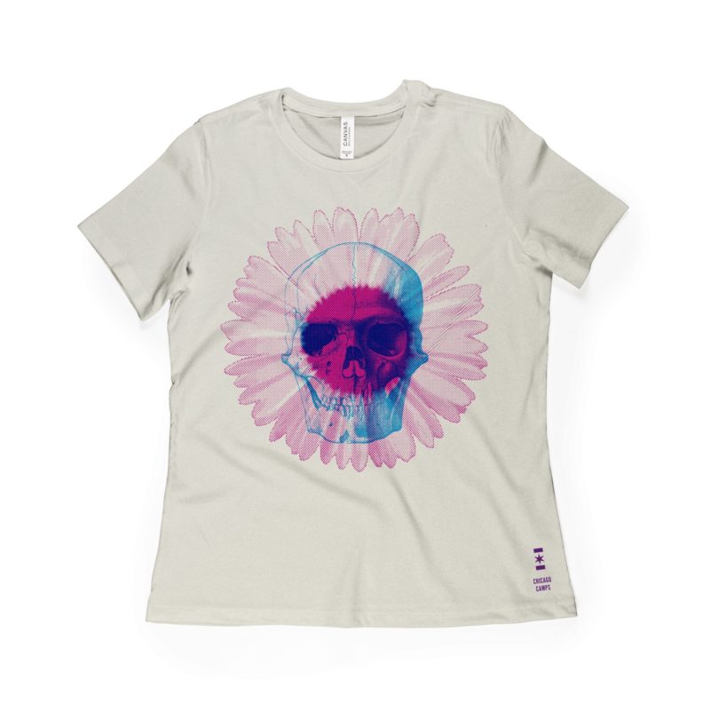 Ch-Ch-Changes Skull & Flower Tee