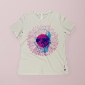 Ch-Ch-Changes Skull & Flower Tee