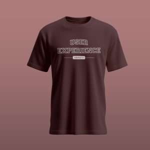 UX Varsity - White on Oxblood Black